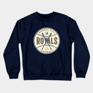 Kansas City Royals Crossed Bats by © Buck Tee Originals Crewneck Sweatshirt